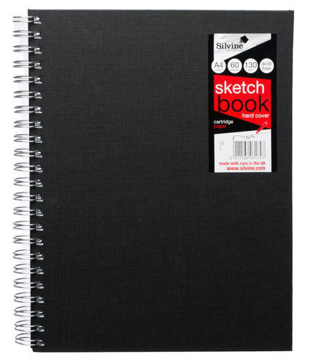 Picture of 130GSM A4 HARDBACK SPIRAL SKETCH BOOK 60 SHEETS